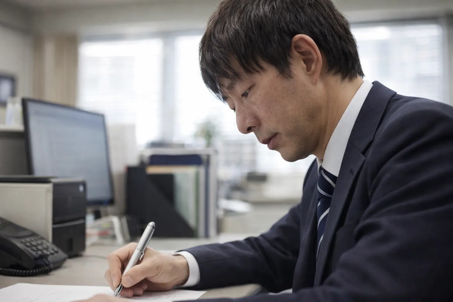 適正価格を算出する代表の姿